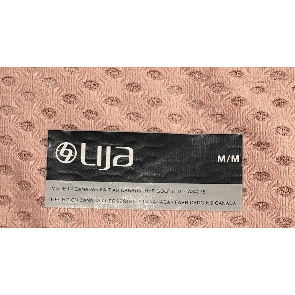 Lija Golf Pullover 1/2 Zip Outerwear Jacket Athleisure Pink Black Accent Medium - Picture 12 of 16